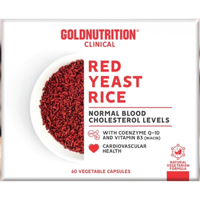 Gold Nutrition Red Yeast Rice c/ Coenzima Q-10 60 Cápsulas